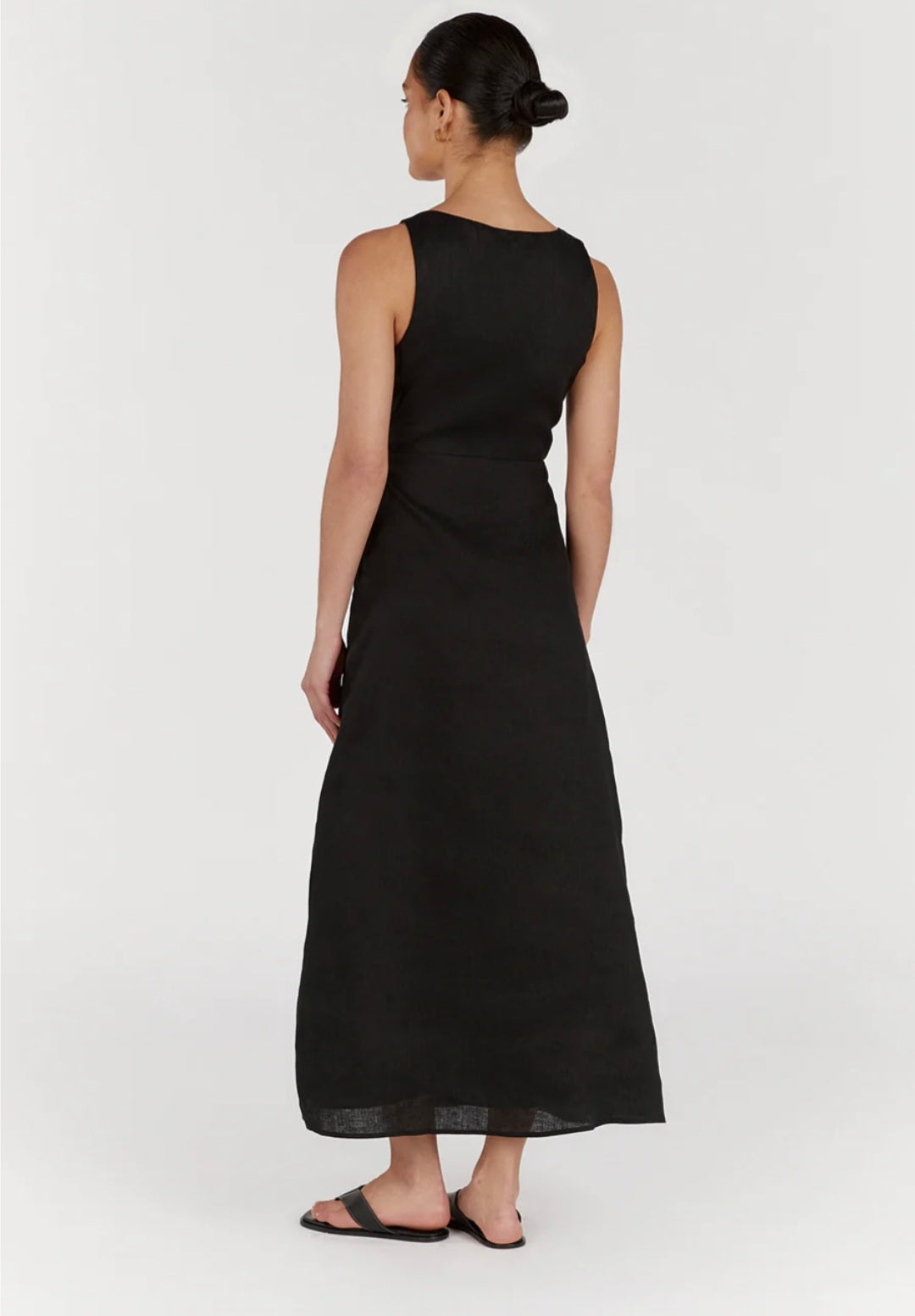 Black Linen Dress | Maxi Dress | Linen Dress | Linen Clothing | 100% Organic Linen