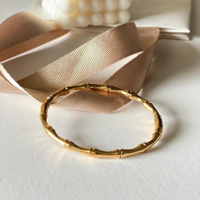 Bamboo Cuff Bangle Bracelet