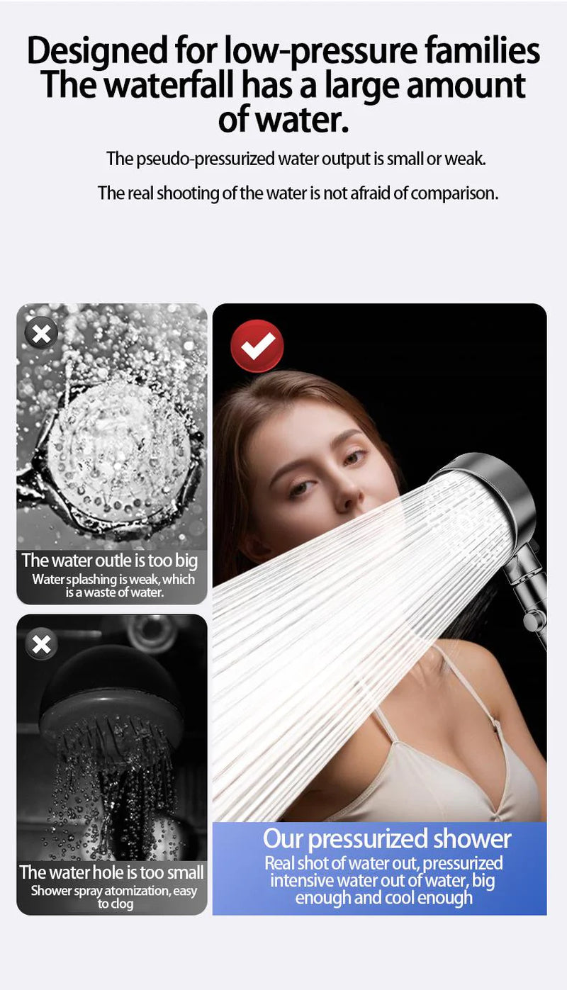 6-Function High-Pressure Shower Head