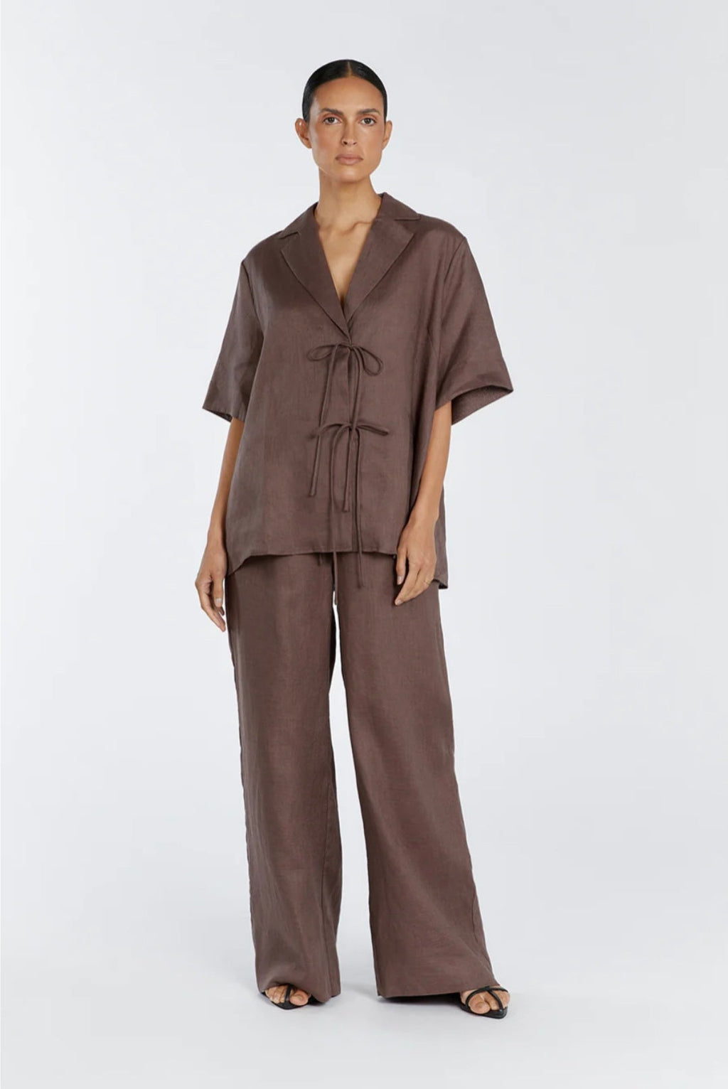 Brown Linen Co ord set | Co-ord set | Linen Clothing | 100% Organic Linen