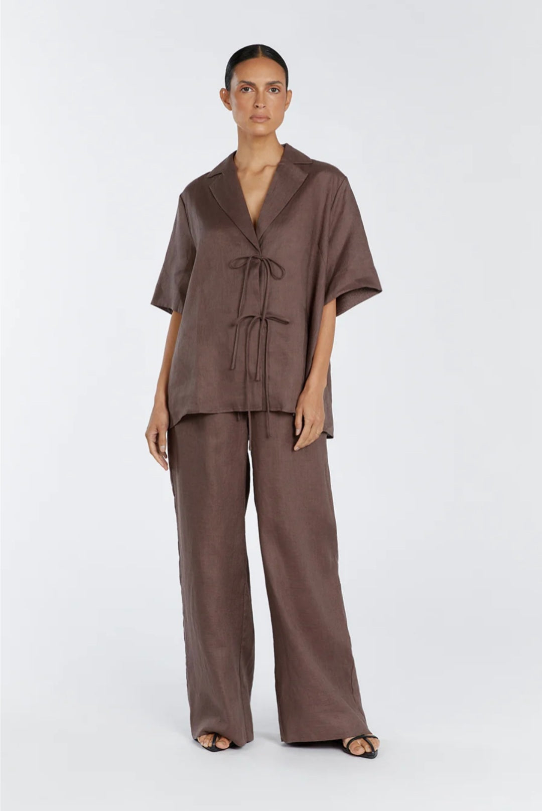 Brown Linen Co ord set | Co-ord set | Linen Clothing | 100% Organic Linen