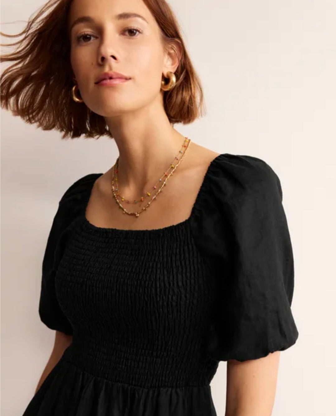 Black Linen Dress | Maxi Dress | Linen Dress | Linen Clothing | 100% Organic Linen | Smock Design