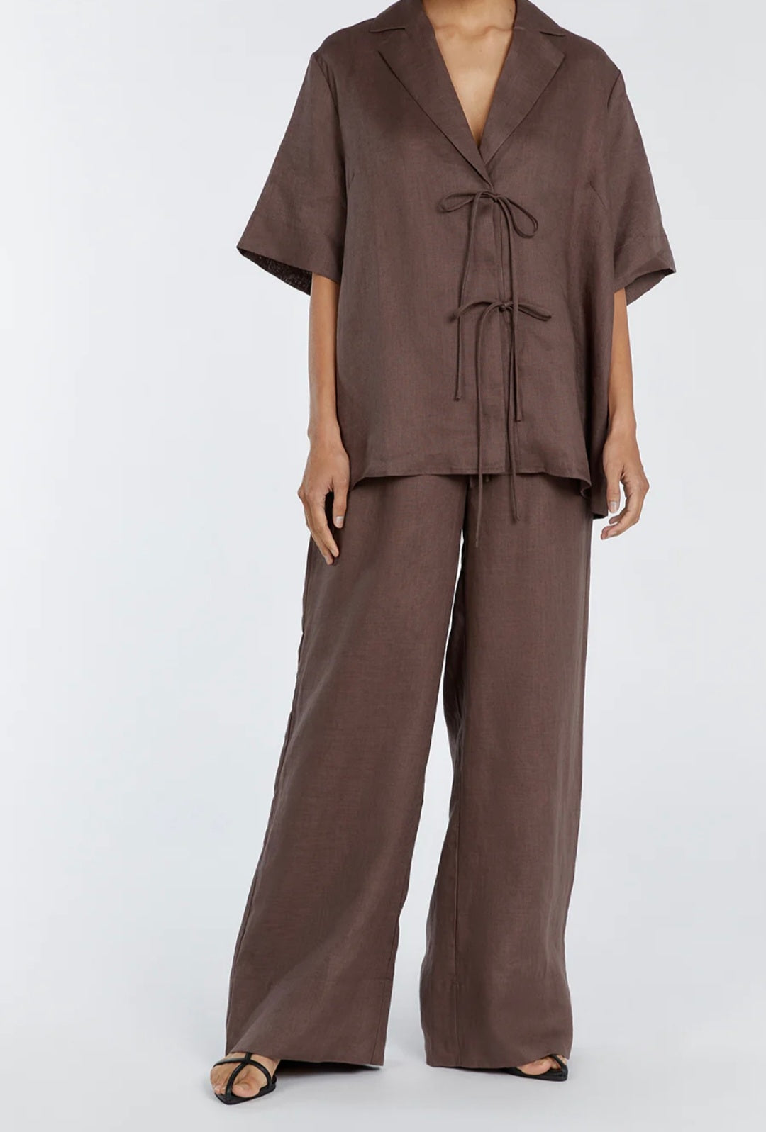 Brown Linen Co ord set | Co-ord set | Linen Clothing | 100% Organic Linen