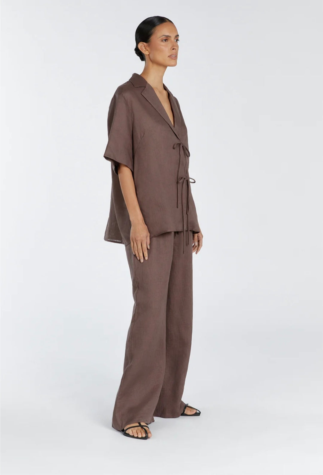 Brown Linen Co ord set | Co-ord set | Linen Clothing | 100% Organic Linen