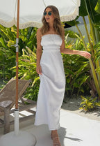 White Cotton Dress | Maxi Dress | Cotton Dress | 100% Organic Cotton | Summer Dress