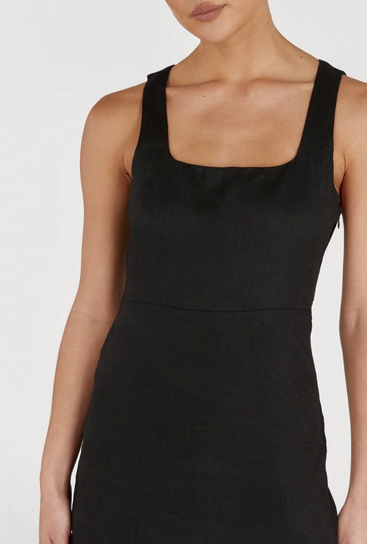 Black Linen Dress | Maxi Dress | Linen Dress | Linen Clothing | 100% Organic Linen