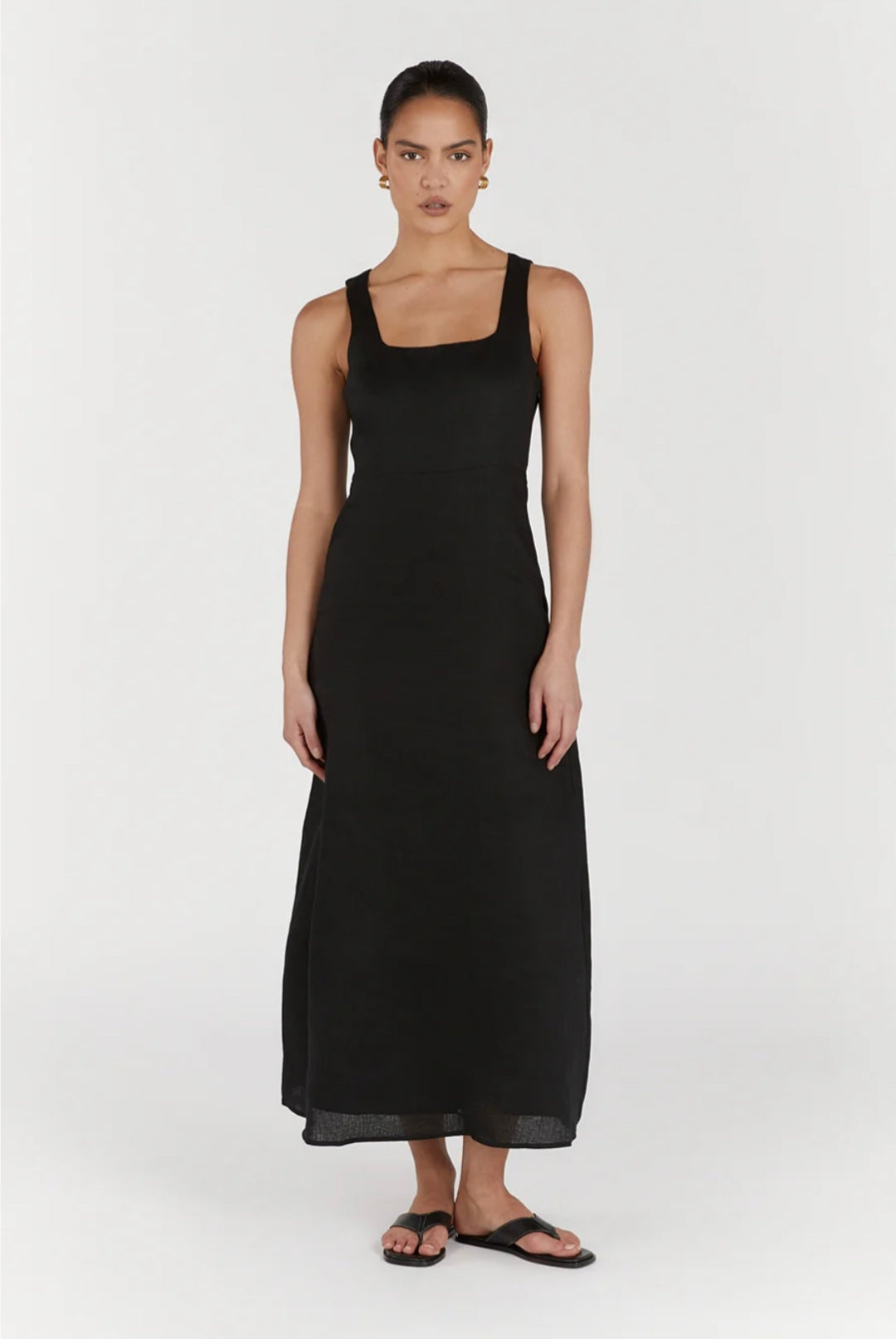 Black Linen Dress | Maxi Dress | Linen Dress | Linen Clothing | 100% Organic Linen