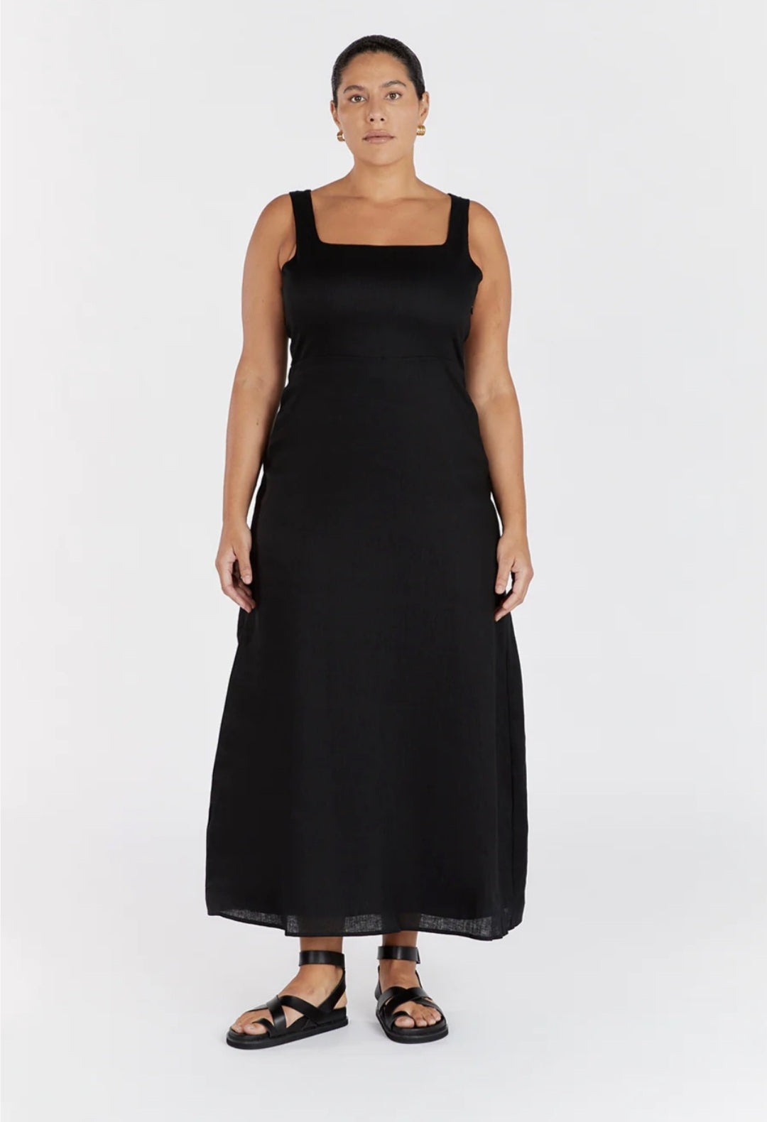 Black Linen Dress | Maxi Dress | Linen Dress | Linen Clothing | 100% Organic Linen