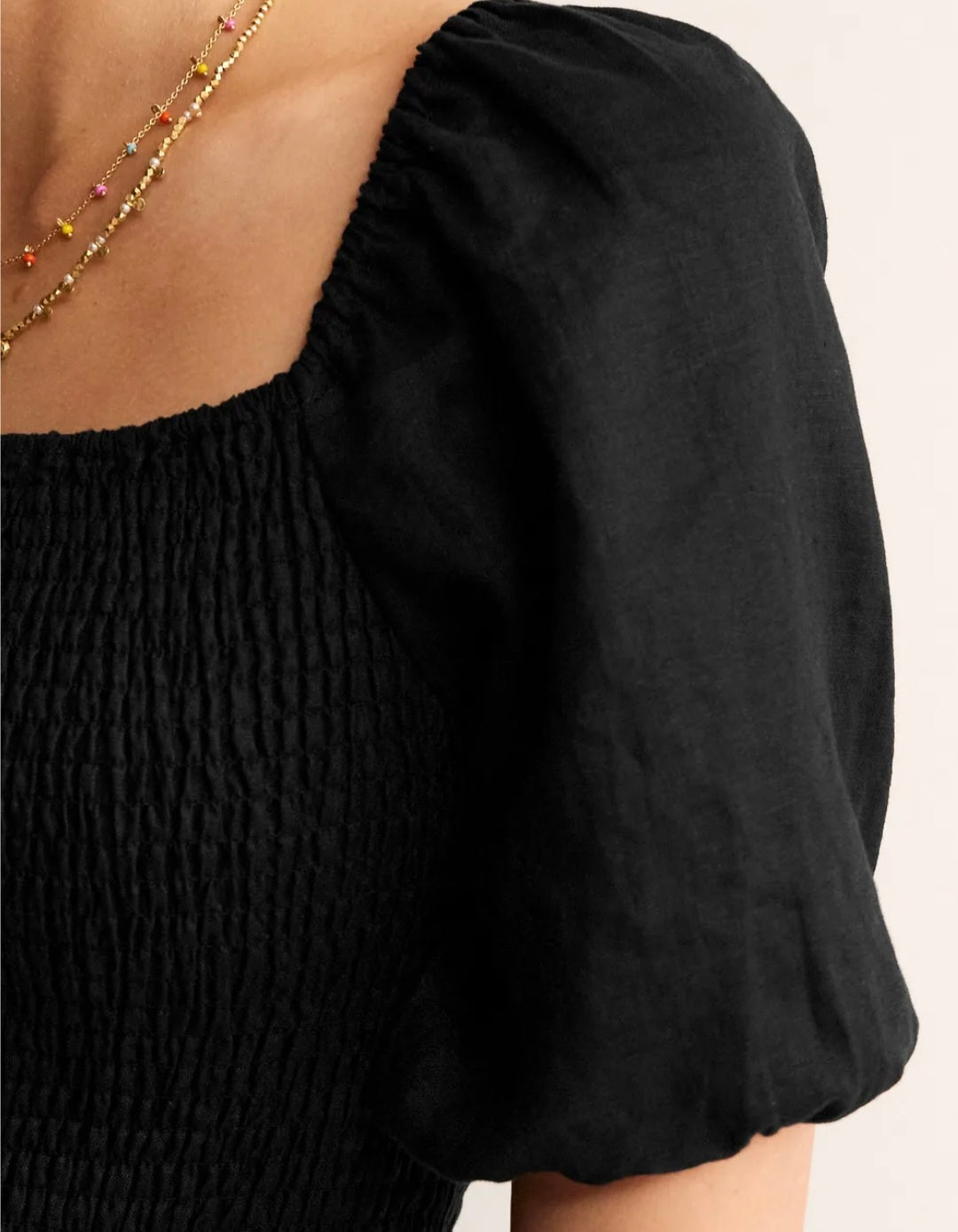 Black Linen Dress | Maxi Dress | Linen Dress | Linen Clothing | 100% Organic Linen | Smock Design