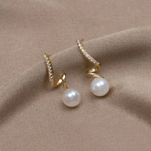 Pearl Wave Earring